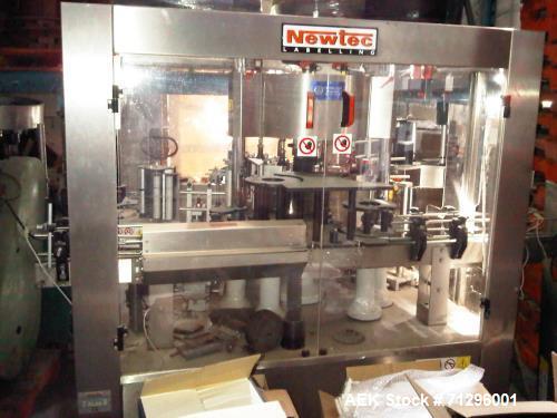 Used- Newtec 3 Station Rotary Labeler, Model Leopard Adhesive 480 F4 S3 E3.