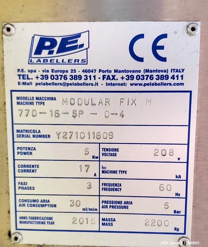 Used-P.E. Rotary Pressure Sensitive Labeling System