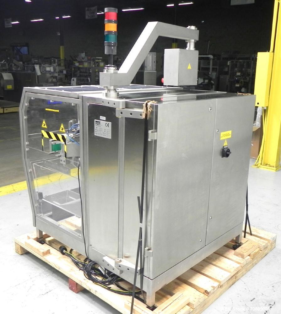 Used Neri (Marchesini) Model BL 400 TE Tamper Evident Carton Labeler. Machine is capable of speeds up to 400 cartons per minute. Has a carton size range: (length) 20mm - 180mm (width) 15mm - 120mm (d...