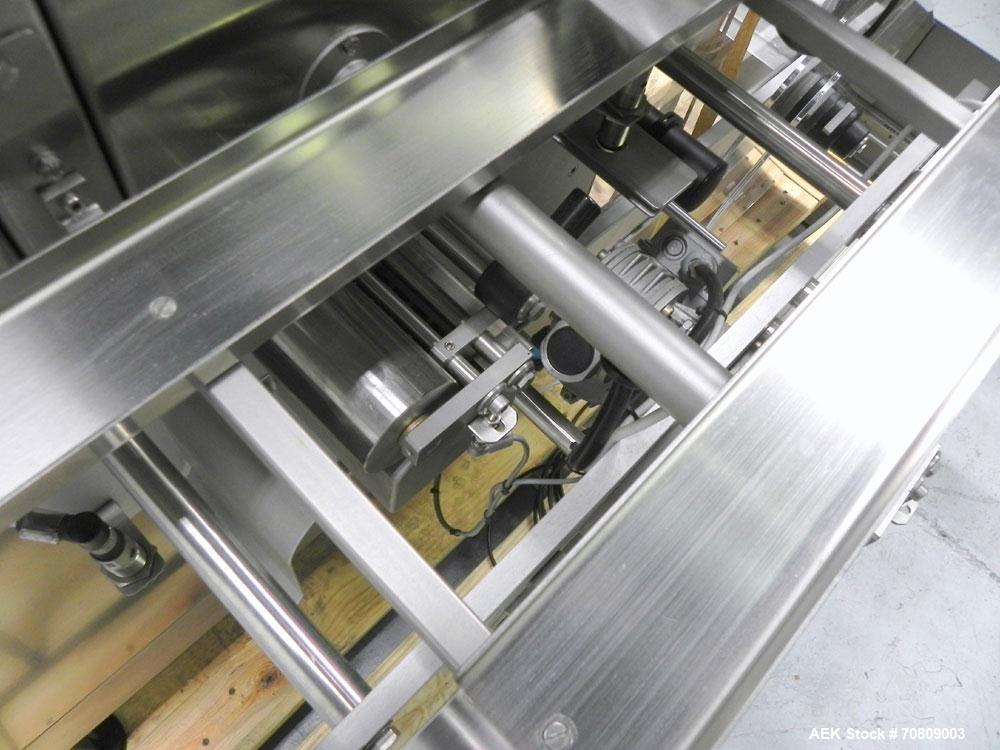 Used Neri (Marchesini) Model BL 400 TE Tamper Evident Carton Labeler. Machine is capable of speeds up to 400 cartons per minute. Has a carton size range: (length) 20mm - 180mm (width) 15mm - 120mm (d...
