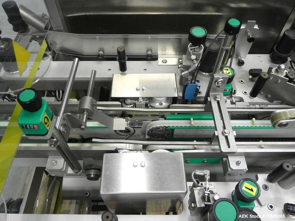 Used Neri (Marchesini) Model BL 400 TE Tamper Evident Carton Labeler. Machine is capable of speeds up to 400 cartons per minute. Has a carton size range: (length) 20mm - 180mm (width) 15mm - 120mm (d...