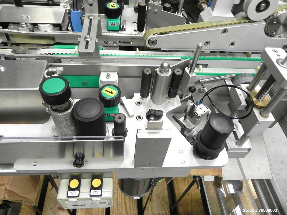 Used Neri (Marchesini) Model BL 400 TE Tamper Evident Carton Labeler. Machine is capable of speeds up to 400 cartons per minute. Has a carton size range: (length) 20mm - 180mm (width) 15mm - 120mm (d...