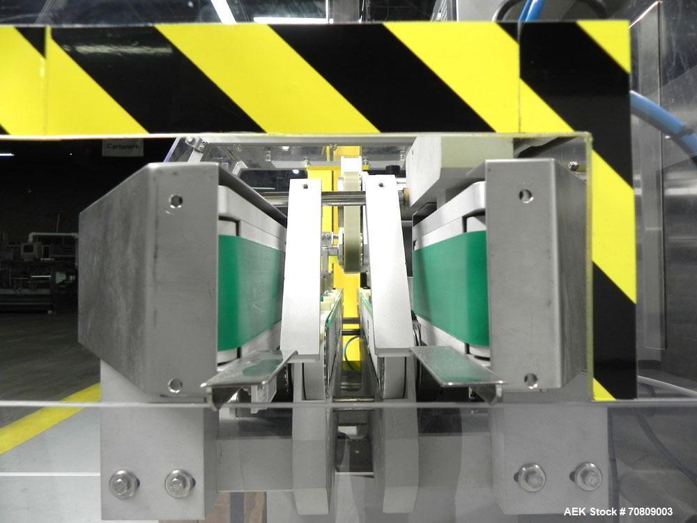 Used Neri (Marchesini) Model BL 400 TE Tamper Evident Carton Labeler. Machine is capable of speeds up to 400 cartons per minute. Has a carton size range: (length) 20mm - 180mm (width) 15mm - 120mm (d...
