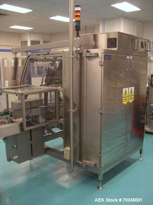 Used Neri Type BL400VTEXL Labeller. Size range 20mm to 180mm wide x 15mm to 120mm high x 70mm to 200mm long. Maximum rate of 400 packs per minute. Label speed maximum 50m per minute. 400mm maximum re...