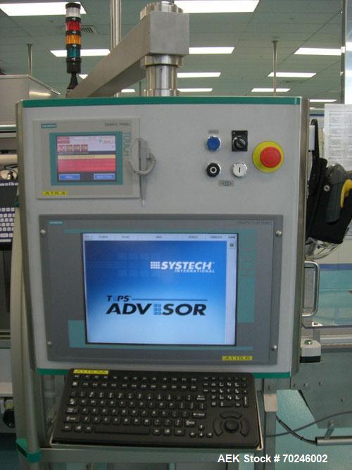 Used Neri Type BL400VTEXL Labeller. Size range 20mm to 180mm wide x 15mm to 120mm high x 70mm to 200mm long. Maximum rate of 400 packs per minute. Label speed maximum 50m per minute. 400mm maximum re...