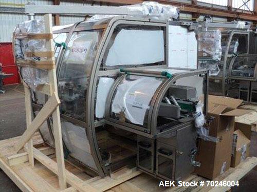 Unused- Neri Type BL400VTEXL Labeller. Size range 20mm to 180mm wide x 15mm to 120mm high x 70mm to 200mm long. Maximum rate of 400 packs per minute. Label speed maximum 50m per minute. 400mm maximum...