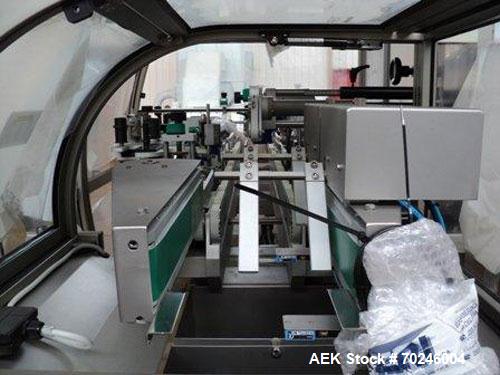Unused- Neri Type BL400VTEXL Labeller. Size range 20mm to 180mm wide x 15mm to 120mm high x 70mm to 200mm long. Maximum rate of 400 packs per minute. Label speed maximum 50m per minute. 400mm maximum...