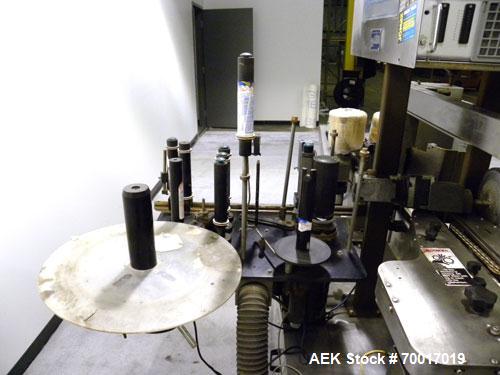 Used New Jersey Machine Automatic Pressure Sensitive Front & Back Labeler, Model 334 LRWCB-143. Capable of speeds up to 300 cpm. Approximate container capacities: round, oval, square and rectangular ...