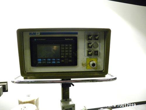 Used New Jersey Machine Automatic Pressure Sensitive Front & Back Labeler, Model 334 LRWCB-143. Capable of speeds up to 300 cpm. Approximate container capacities: round, oval, square and rectangular ...