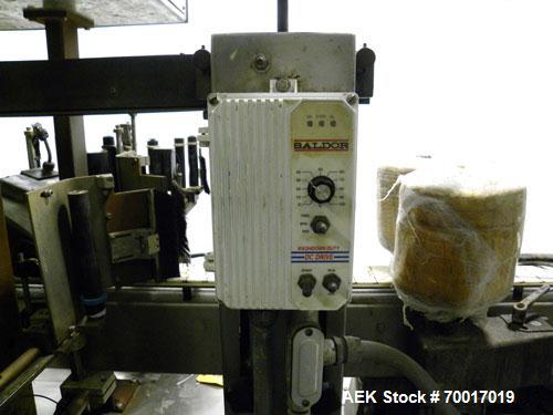 Used New Jersey Machine Automatic Pressure Sensitive Front & Back Labeler, Model 334 LRWCB-143. Capable of speeds up to 300 cpm. Approximate container capacities: round, oval, square and rectangular ...