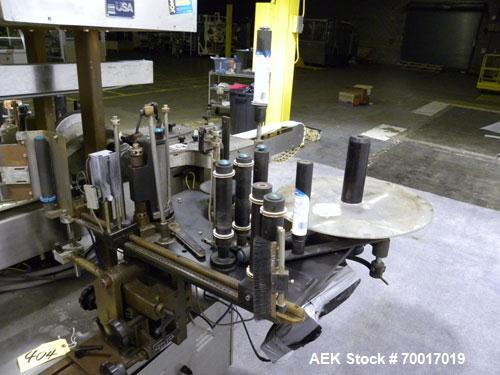 Used New Jersey Machine Automatic Pressure Sensitive Front & Back Labeler, Model 334 LRWCB-143. Capable of speeds up to 300 cpm. Approximate container capacities: round, oval, square and rectangular ...