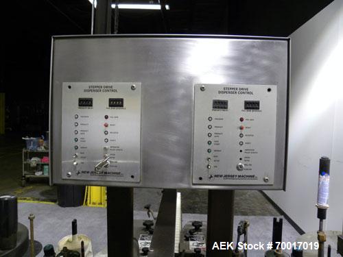 Used New Jersey Machine Automatic Pressure Sensitive Front & Back Labeler, Model 334 LRWCB-143. Capable of speeds up to 300 cpm. Approximate container capacities: round, oval, square and rectangular ...