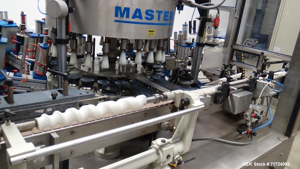 Used P.E. Labeler Non-Stop Front and Back Rotary Pressure Sensitive Labeler