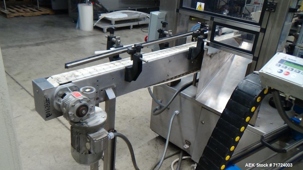 Used P.E. Labeler Non-Stop Front and Back Rotary Pressure Sensitive Labeler