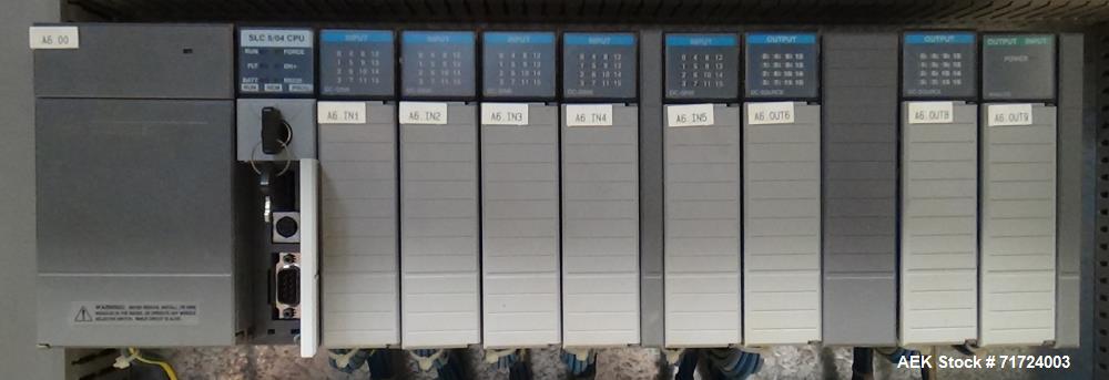 Used P.E. Labeler Non-Stop Front and Back Rotary Pressure Sensitive Labeler