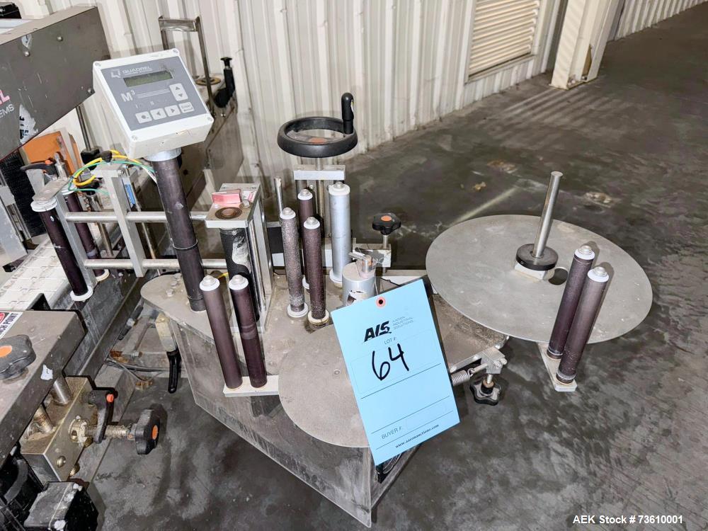 Used Quadrel Econoline Stepper Front & Back Automatic Labeling System – 150 CPM
