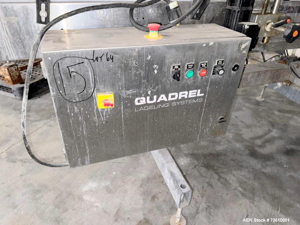 Used Quadrel Econoline Stepper Front & Back Automatic Labeling System – 150 CPM
