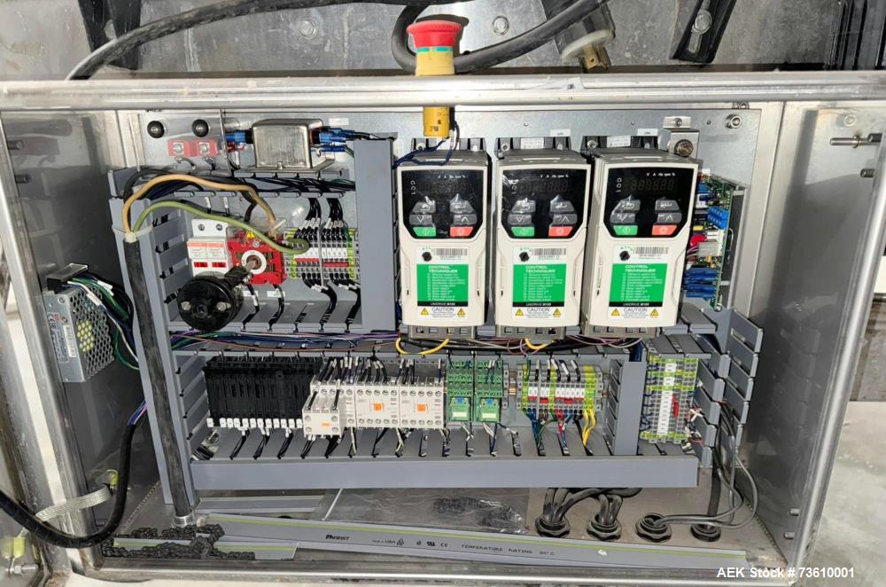 Used Quadrel Econoline Stepper Front & Back Automatic Labeling System – 150 CPM