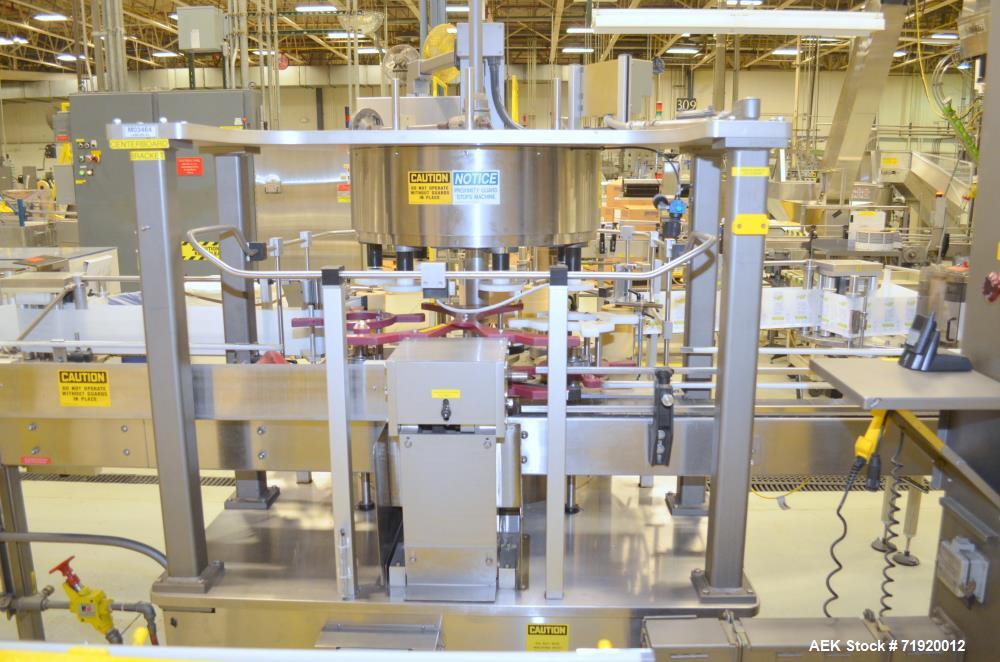 Used Sancoa Weiler 3-Head, 7-Station Pressure Sensitive Rotary Labeler