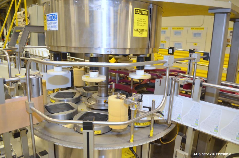 Used Sancoa Weiler 3-Head, 7-Station Pressure Sensitive Rotary Labeler