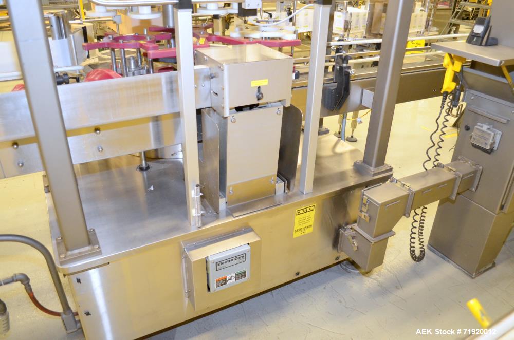 Used Sancoa Weiler 3-Head, 7-Station Pressure Sensitive Rotary Labeler