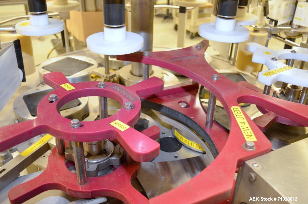 Used Sancoa Weiler 3-Head, 7-Station Pressure Sensitive Rotary Labeler