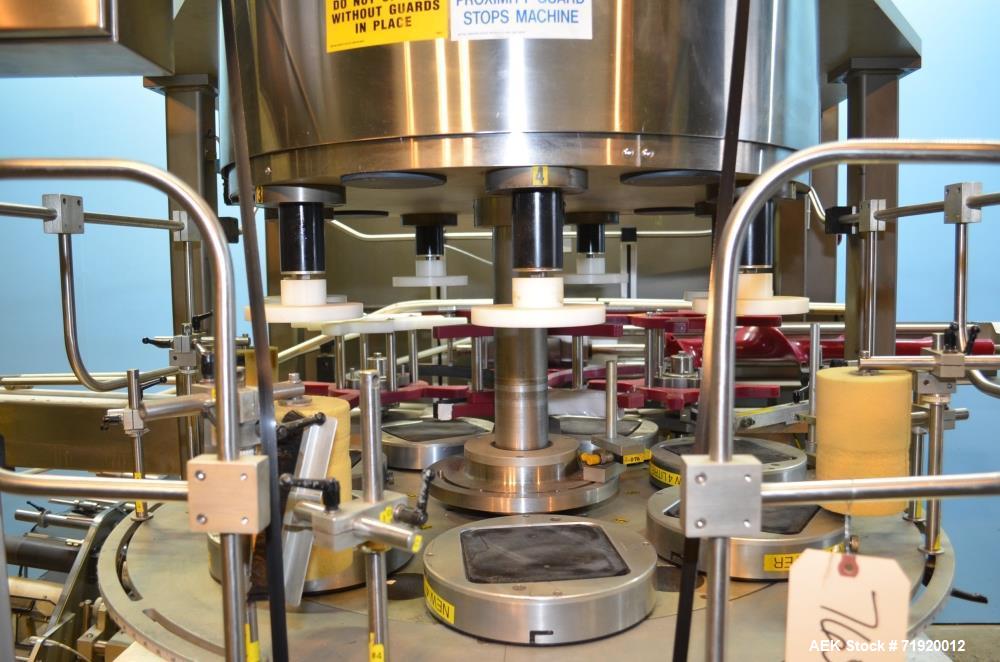Used Sancoa Weiler 3-Head, 7-Station Pressure Sensitive Rotary Labeler