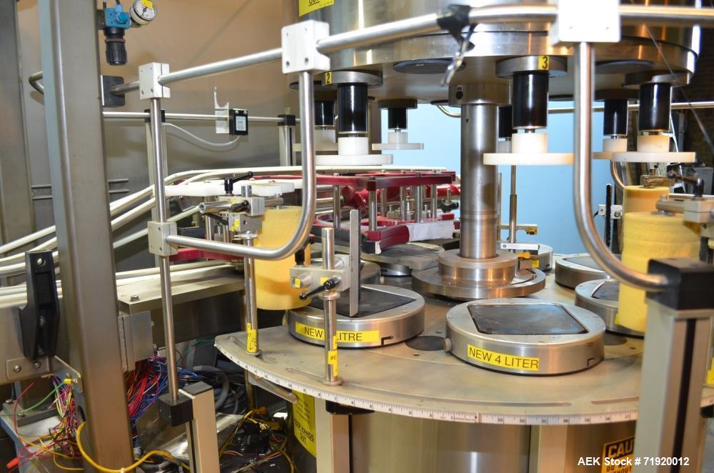 Used Sancoa Weiler 3-Head, 7-Station Pressure Sensitive Rotary Labeler