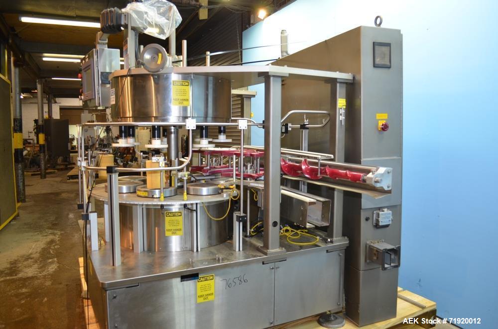 Used Sancoa Weiler 3-Head, 7-Station Pressure Sensitive Rotary Labeler