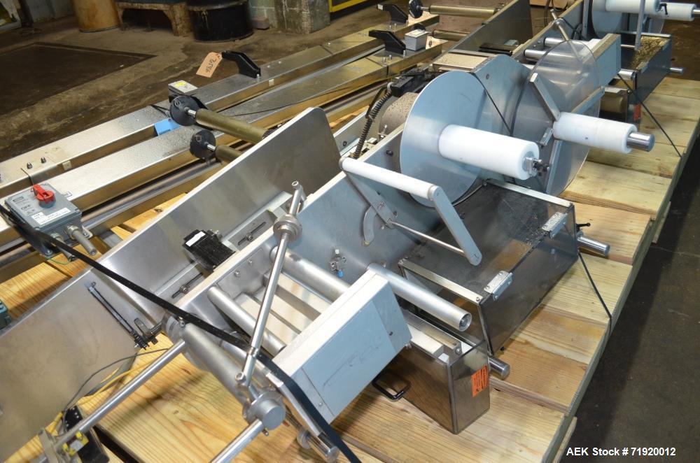 Used Sancoa Weiler 3-Head, 7-Station Pressure Sensitive Rotary Labeler