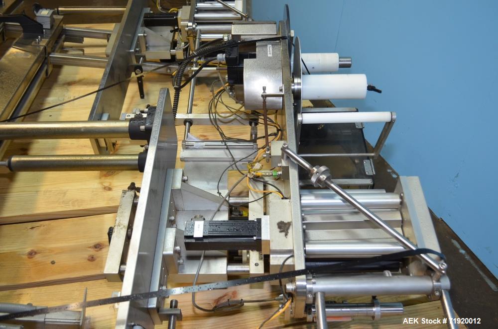Used Sancoa Weiler 3-Head, 7-Station Pressure Sensitive Rotary Labeler