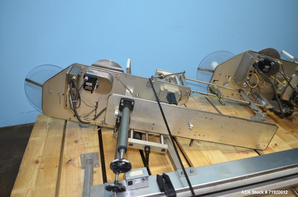 Used Sancoa Weiler 3-Head, 7-Station Pressure Sensitive Rotary Labeler