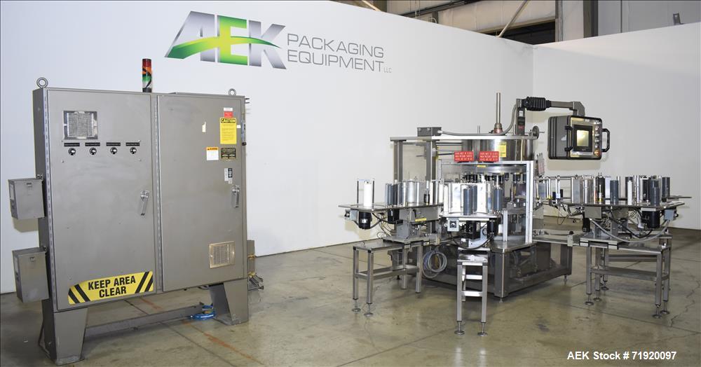 Used Sancoa (Weiler) automatic pressure sensitive rotary labeler, Model RL-4000