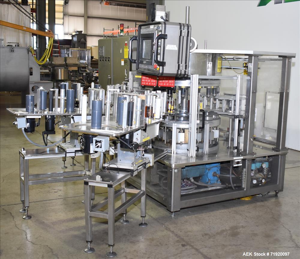 Used Sancoa (Weiler) automatic pressure sensitive rotary labeler, Model RL-4000