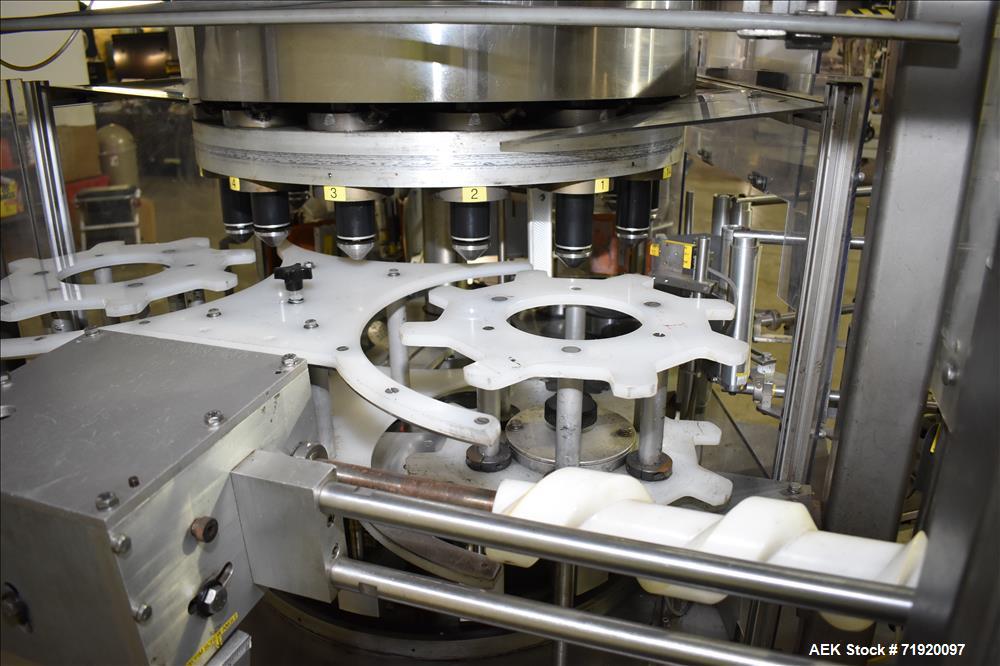 Used Sancoa (Weiler) automatic pressure sensitive rotary labeler, Model RL-4000