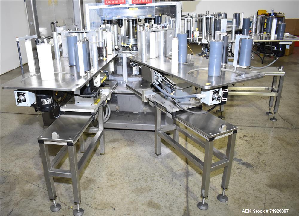 Used Sancoa (Weiler) automatic pressure sensitive rotary labeler, Model RL-4000