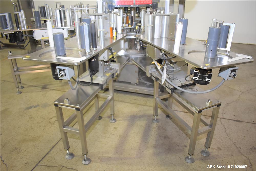 Used Sancoa (Weiler) automatic pressure sensitive rotary labeler, Model RL-4000