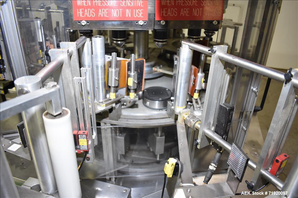 Used Sancoa (Weiler) automatic pressure sensitive rotary labeler, Model RL-4000