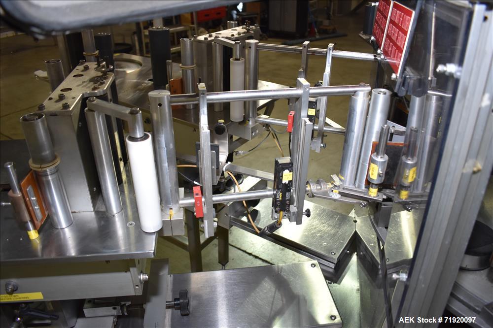Used Sancoa (Weiler) automatic pressure sensitive rotary labeler, Model RL-4000