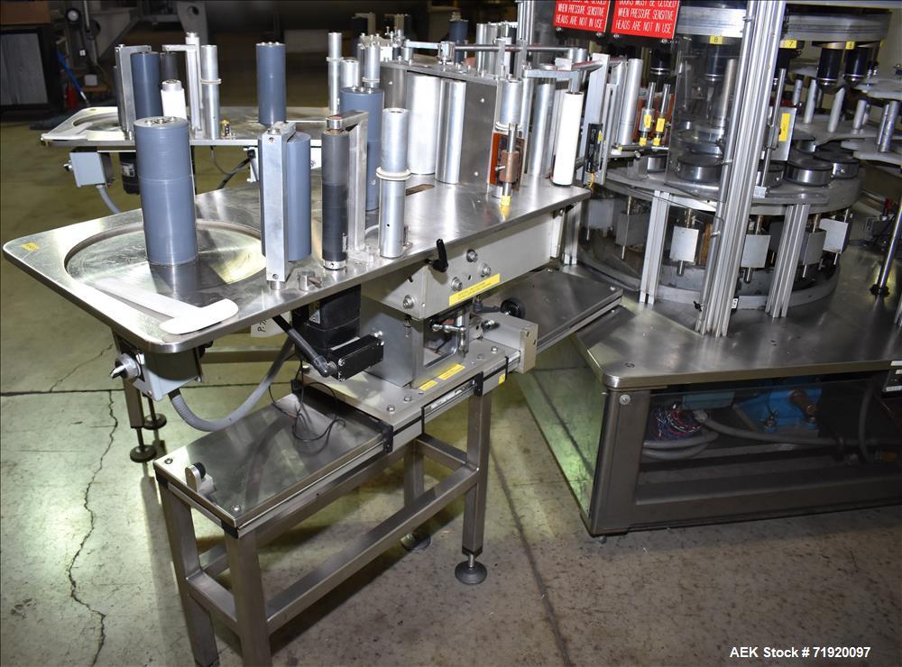 Used Sancoa (Weiler) automatic pressure sensitive rotary labeler, Model RL-4000