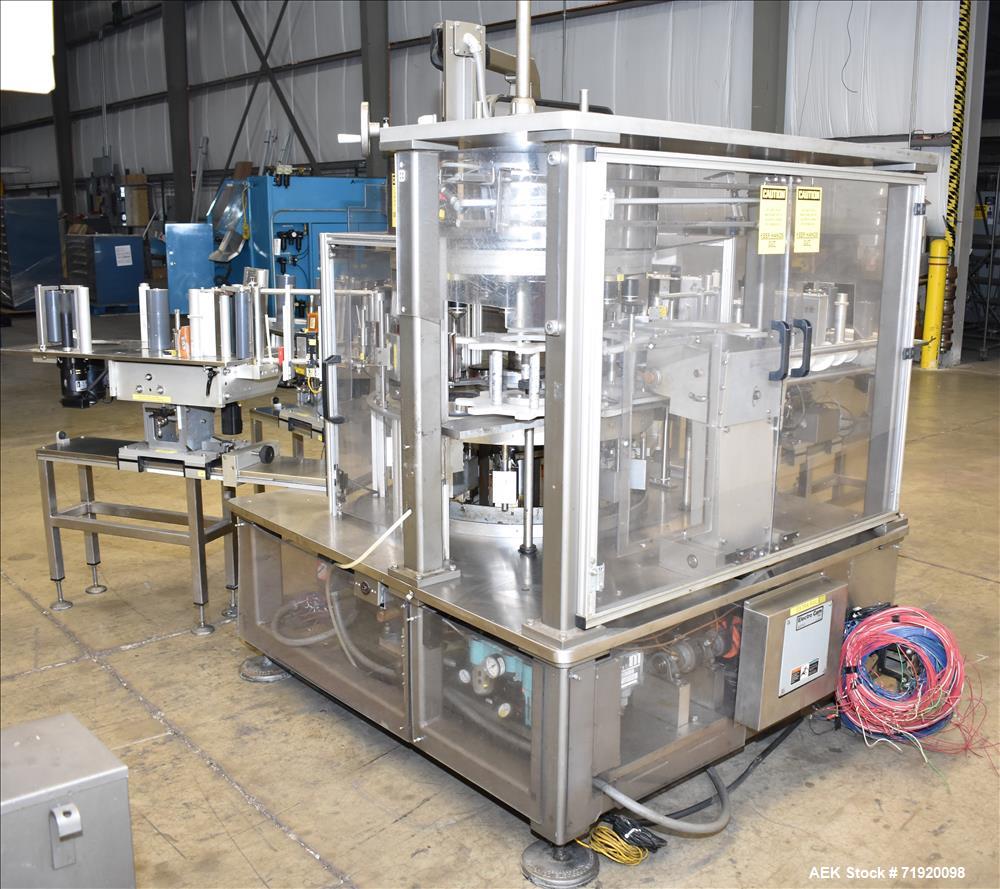 Used Sancoa (Weiler) automatic pressure sensitive rotary labeler, Model RL-4000