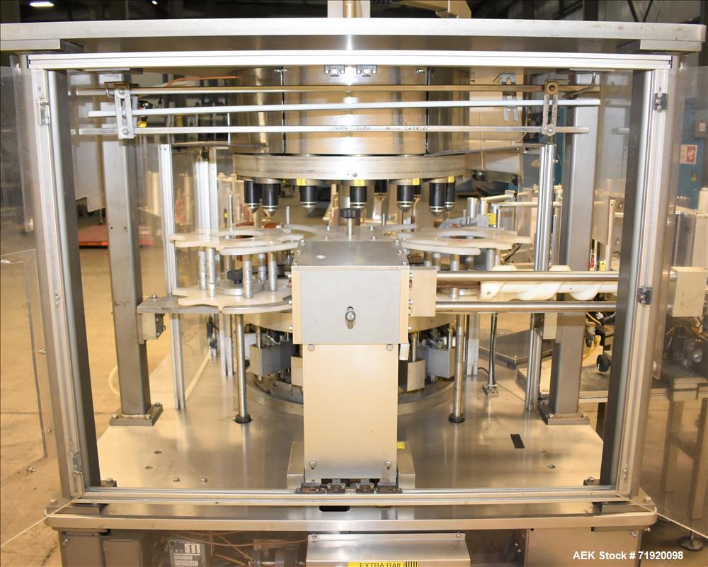 Used Sancoa (Weiler) automatic pressure sensitive rotary labeler, Model RL-4000
