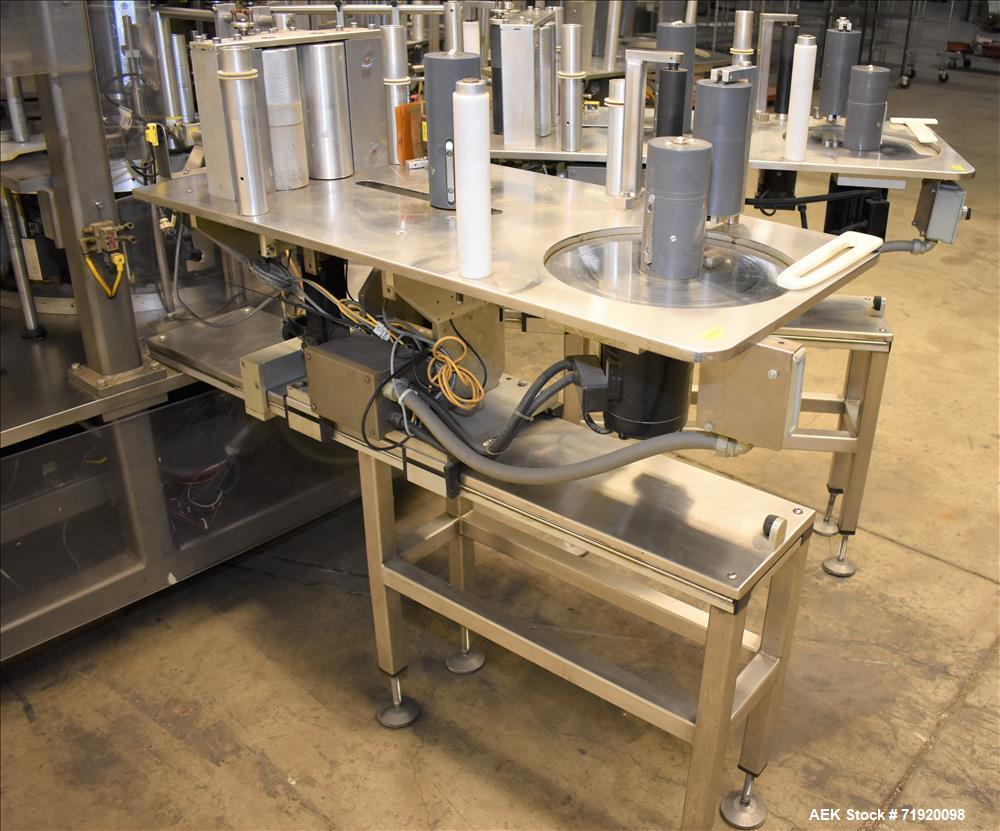 Used Sancoa (Weiler) automatic pressure sensitive rotary labeler, Model RL-4000