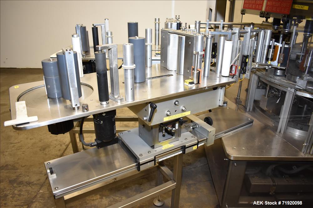 Used Sancoa (Weiler) automatic pressure sensitive rotary labeler, Model RL-4000