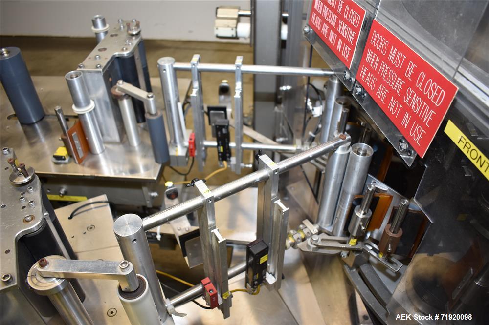 Used Sancoa (Weiler) automatic pressure sensitive rotary labeler, Model RL-4000