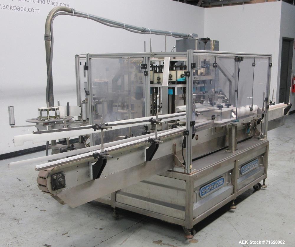 Used Shorewood Model 5200R Front/Back/Neck Pressure Sensitive Labeler