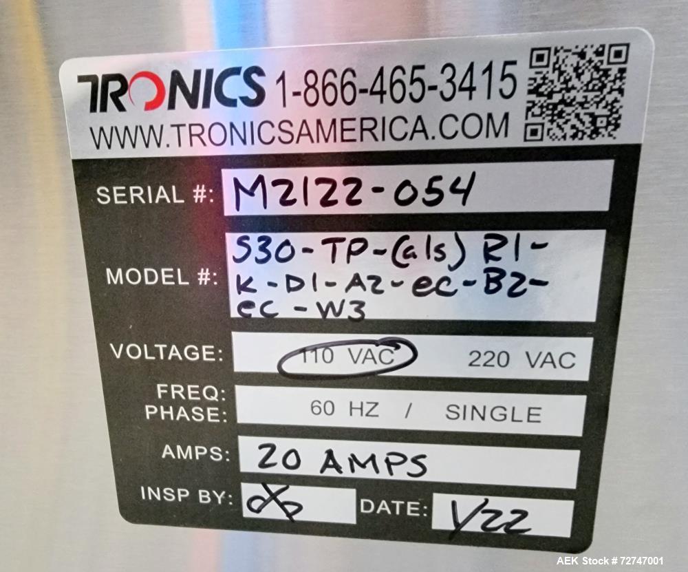 Used Tronics Model S30 Series 3 Pressure Sensitive Front and Back Labeler