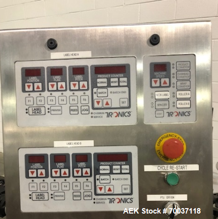 Used Tronics Pressure Sensitive Labeler