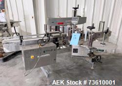 Used Quadrel Econoline Stepper Front & Back Automatic Labeling System – 150 CPM