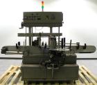 Used Avery 8000 Series Front and Back Pressure Sensitive Labeler, Model UL III F/B. Has top hold down, bump wheel container spacing and 6